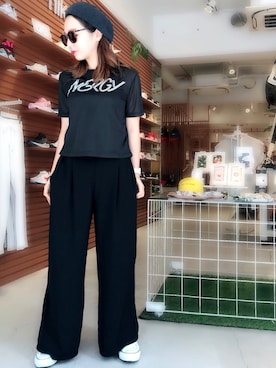 「NERGY（ナージー）のアイテム（ハンチング/ベレー帽）」を使った、fuchikoさん（レディース・154cm）の春コーディネート
