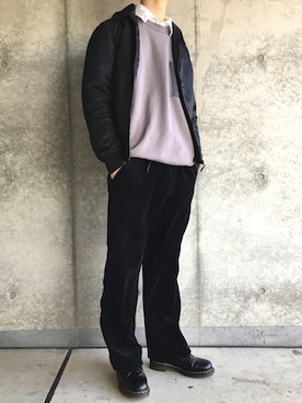 「ユナイテッドアローズ」｜「アイテム（スウェット）」を使った、hiroさん（メンズ・170cm）の秋コーディネート