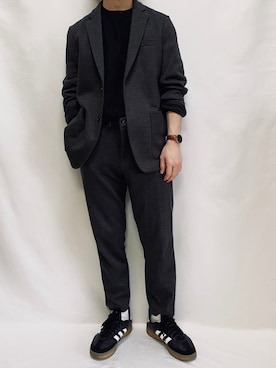 「ガンクラブチェック」｜「アイテム（その他アウター）」を使った、hiroさん（メンズ・170cm）の春コーディネート