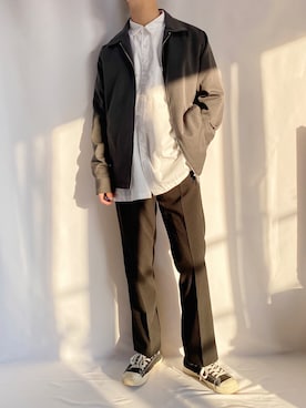 「MONO-MART（モノマート）のアイテム（その他アウター）」を使った、hiroさん（メンズ・170cm）の春コーディネート