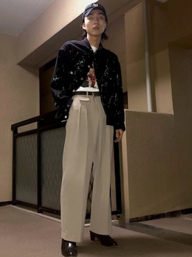 「ADER error（アーダーエラー）のアイテム（帽子）」を使った、ゆうたろうさん（メンズ・177cm）の秋コーディネート