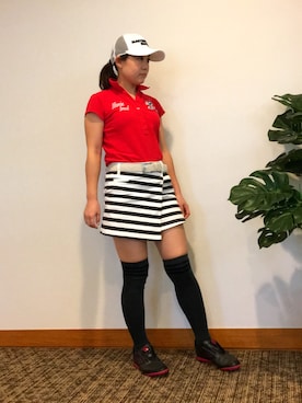 「PEARLY GATES（パーリーゲイツ）のアイテム（レッグウェア）」を使った、qurocheさん（レディース・155cm）の夏コーディネート