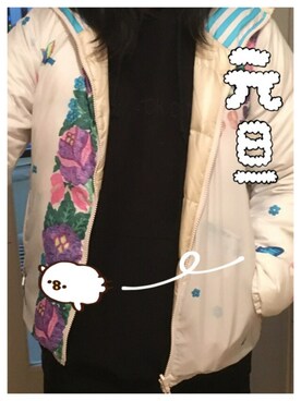 「ボヘミアンズ」｜「アイテム（ダウンジャケット/コート）」を使った、ゆうちょさん（レディース・160cm）の冬コーディネート
