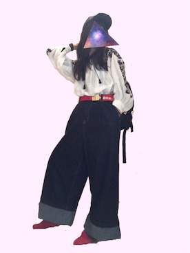 「CHAPTER WORLD PREMIUM（チャプターワールドプレミアム）のアイテム（帽子）」を使った、ゆうちょさん（レディース・160cm）の春コーディネート
