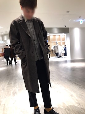 「オシャレパッソ」｜「アイテム（チェスターコート）」を使った、Ｙさん（メンズ・175cm）の秋コーディネート