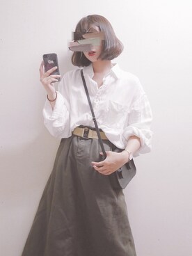 「Daniel Wellington（ダニエルウェリントン）の販売終了クラシックペティット アッシュフィールド32mm（アナログ腕時計）」を使った、muuuさん（レディース・164cm）の秋コーディネート