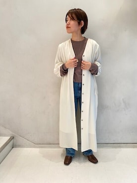 「ゴールドアクセ」｜相羽さん（レディース・159cm）の秋コーディネート