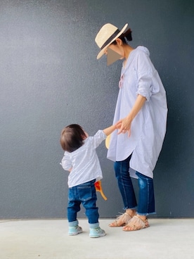「TICCA（ティッカ）のアイテム」を使った、muguさん（キッズ・80cm）の夏コーディネート