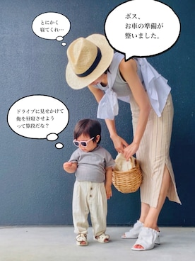 「男の子ベビー」｜「アイテム（その他）」を使った、muguさん（キッズ・80cm）の夏コーディネート
