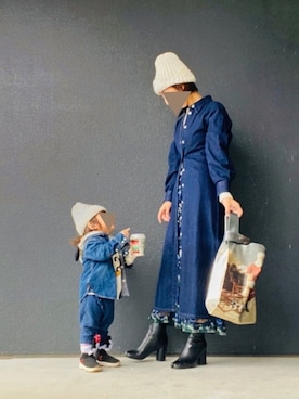 「LOKITHO（ロキト）のアイテム」を使った、muguさん（キッズ・80cm）の冬コーディネート