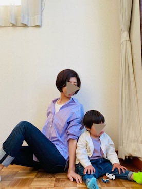 「YANUK（ヤヌーク）のアイテム」を使った、muguさん（キッズ・80cm）の春コーディネート