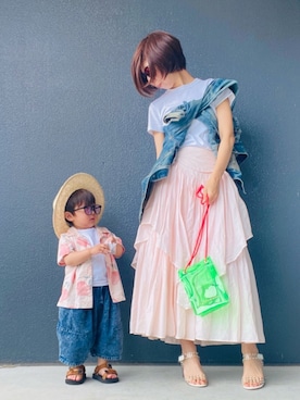 「petit main」｜「アイテム（その他）」を使った、muguさん（キッズ・80cm）の春コーディネート