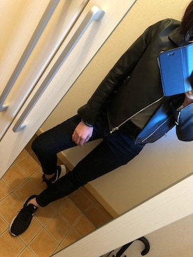 「アイテム（ライダースジャケット）」を使った、みーさん。さん（レディース・162cm・20代）の春コーディネート