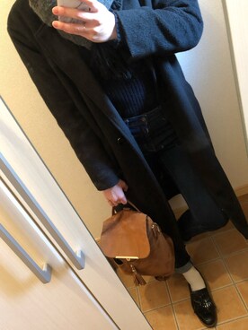 「OZOC（オゾック）のアイテム（バックパック/リュック）」を使った、みーさん。さん（レディース・162cm）の冬コーディネート