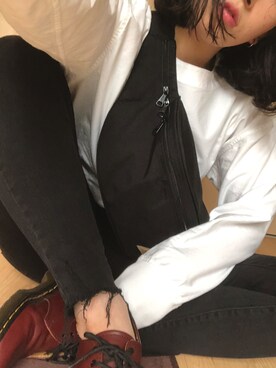 「Yves Saint Laurent（イヴサンローラン）のアイテム（アナログ腕時計）」を使った、みーさん。さん（レディース・163cm）の夏コーディネート