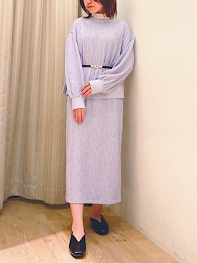 「タートルネック」｜「アイテム（タンクトップ）」を使った、きむさん（レディース・153cm）の秋コーディネート