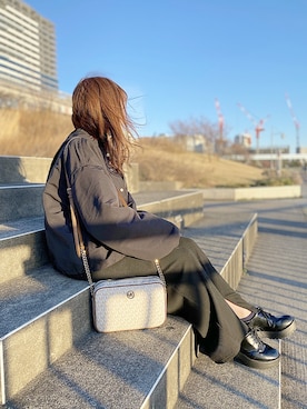 「kutir（クティール）のアイテム（マウンテンパーカー）」を使った、ho🐩さん（レディース・150cm）の冬コーディネート