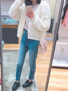 「AS KNOW AS PINKY（アズノゥアズピンキー）のアイテム（ローファー）」を使った、mizuki*。さん（レディース・161cm）の春コーディネート