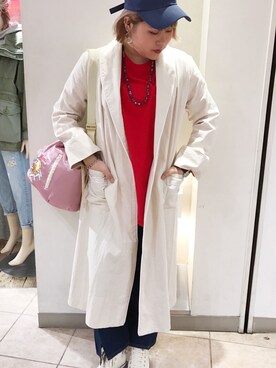 「RNA（アールエヌエー）のアイテム（その他アウター）」を使った、みみさん（レディース・162cm）の春コーディネート