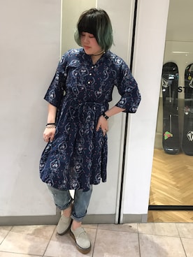 「RNA」｜「アイテム（シャツワンピース）」を使った、みみさん（レディース・162cm）の春コーディネート