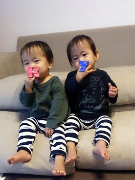 sugiさん（キッズ・70cm）の冬コーディネート