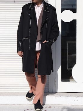 「TAAKK（ターク）のアイテム（ジャケット/アウター）」を使った、FEVERさん（メンズ・168cm）の冬コーディネート