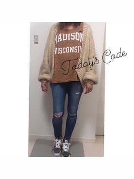 tocchiさん（レディース・159cm）の秋コーディネート