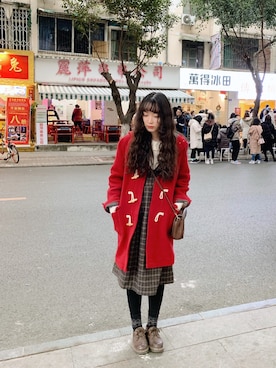 「Crisp（クリスプ）のアイテム（ジャンパースカート）」を使った、murmuringさん（レディース・161cm）の冬コーディネート