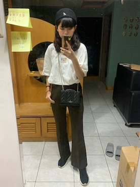 「BALENCIAGA」｜「アイテム（ハンチング/ベレー帽）」を使った、ゆめさん（レディース・160cm）の春コーディネート