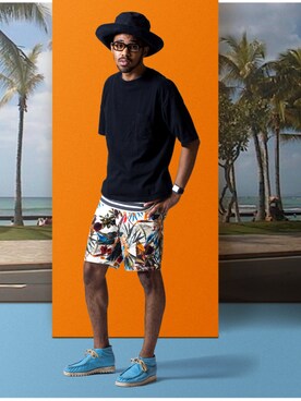 「Apple（-）のアイテム」を使った、APPLEBUM STAFF STYLINGさん（メンズ・180cm）の夏コーディネート