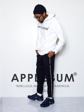 「アイテム（パーカー）」を使った、APPLEBUM STAFF STYLINGさん（メンズ・180cm）の冬コーディネート