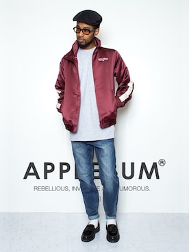 「APPLEBUM」｜「アイテム（その他アウター）」を使った、APPLEBUM STAFF STYLINGさん（メンズ・180cm）の春コーディネート