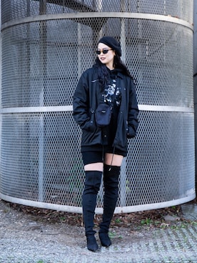 「APPLEBUM」｜「アイテム（ジャケット/アウター）」を使った、APPLEBUM STAFF STYLINGさん（レディース・165cm）の冬コーディネート