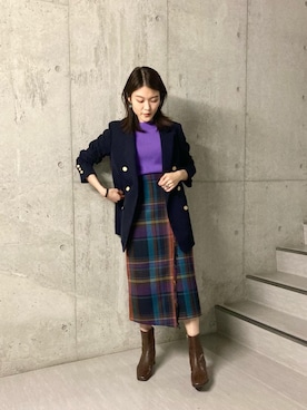 「BRACTMENT（ブラクトメント）のアイテム（ジャケット/アウター）」を使った、ユキカさん（レディース・156cm）の秋コーディネート