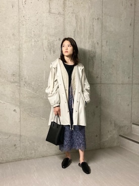 「Tシャツ/カットソー」｜「アイテム（ブルゾン）」を使った、ユキカさん（レディース・156cm）の秋コーディネート