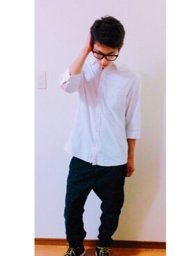 「メガネ男子」｜kobuさん（メンズ・170cm・10代）の春コーディネート