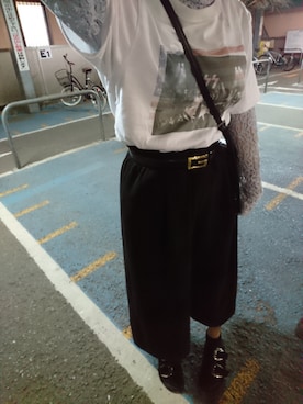 「MOUSSY（マウジー）のアイテム（サンダル）」を使った、paoさん（レディース・151cm）の夏コーディネート