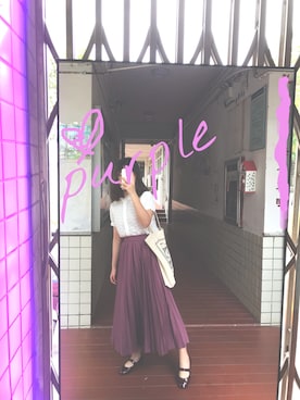 「盐系风格」｜「アイテム（スカート）」を使った、YWEIIさん（レディース・155cm）の秋コーディネート