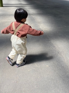 「ZARA KIDS」｜「アイテム（サロペット/オーバーオール）」を使った、eightさん（キッズ・80cm）の春コーディネート