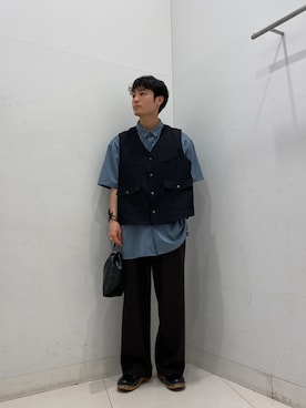 「SENSE OF PLACE by URBAN RESEARCH（センスオブプレイスバイアーバンリサーチ）のアイテム（バックパック/リュック）」を使った、アラキガクトさん（メンズ・164cm）の春コーディネート