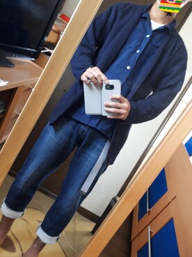 「GLOBAL WORK（グローバルワーク）のアイテム（その他アウター）」を使った、めこなさん（メンズ・173cm）の秋コーディネート