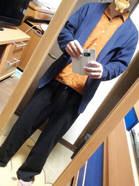「GLOBAL WORK（グローバルワーク）のアイテム（その他アウター）」を使った、めこなさん（メンズ・173cm）の秋コーディネート