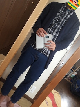 「GLOBAL WORK（グローバルワーク）のアイテム（その他アウター）」を使った、めこなさん（メンズ・173cm）の秋コーディネート