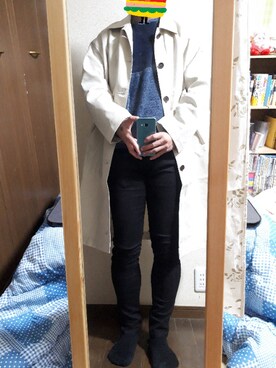 「BACK NUMBER（バックナンバー）のアイテム（ニット/セーター）」を使った、めこなさん（メンズ・173cm）の秋コーディネート