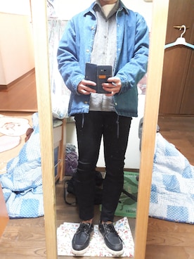 「デニムコーチジャケット」｜めこなさん（メンズ・173cm）の冬コーディネート