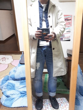 「BACK NUMBER（バックナンバー）のアイテム（ニット/セーター）」を使った、めこなさん（メンズ・173cm）の春コーディネート