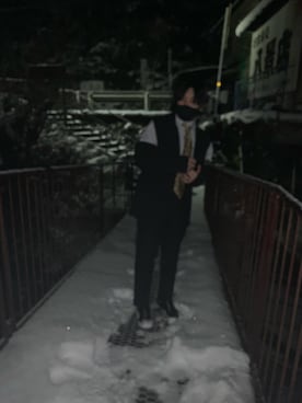 「RANDOM IDENTITIES（ランダムアイデンティティーズ）のアイテム（シューズ）」を使った、みなみさーんさん（メンズ・170cm）の冬コーディネート