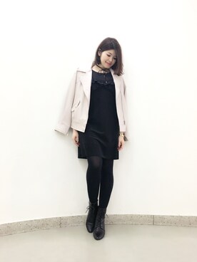 「Supreme.La.La.（シュープリームララ）のアイテム（その他アウター）」を使った、Natsumi Sudoさん（レディース・160cm）の冬コーディネート
