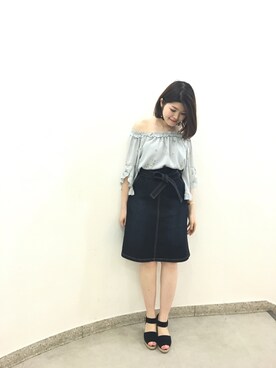 「Supreme.La.La.（シュープリームララ）のアイテム（サンダル）」を使った、Natsumi Sudoさん（レディース・160cm）の冬コーディネート