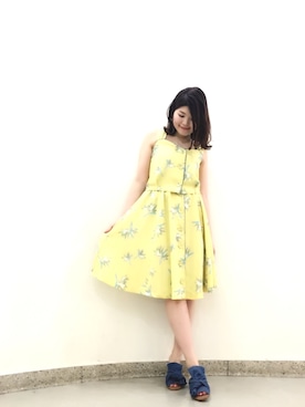 「ボタニカル柄」｜Natsumi Sudoさん（レディース・160cm）の春コーディネート